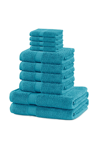 Deco King Set 10 prosoape de baie, bumbac, Marina, 2x70x140 cm, 4x50x100 cm, ...