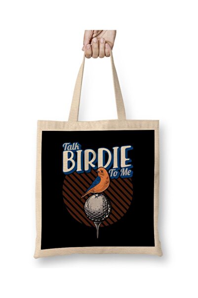 dekado Cute Talk Birdie To Me Funny Golfing Pun Golfer Tote Bag Long Handle