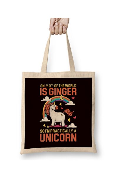dekado Unicorn Ginger Redhead Red Orange Haired Fantasy Magic Irish Tote Bag ...
