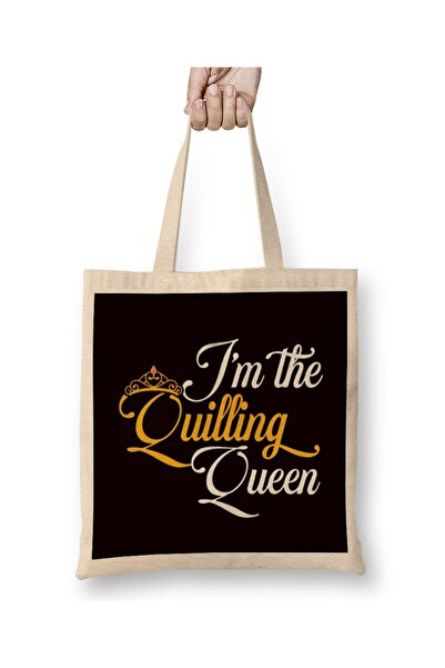 dekado Quilling Queen Hobby Paper Filigree Crafting Craftsman Art Tote Bag Lo...