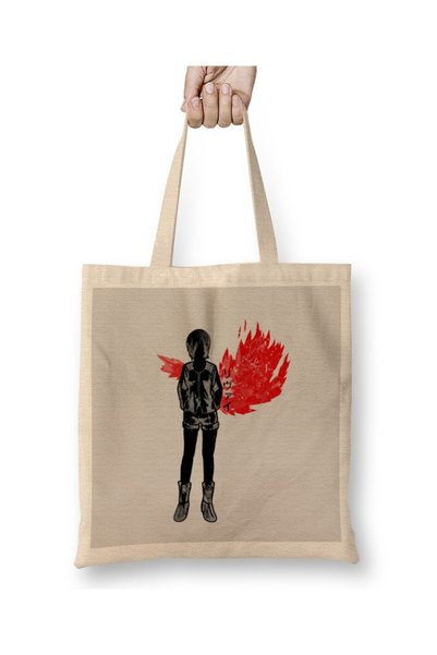 Generic Brand Crimson Touka Cloth Bag Long Handle