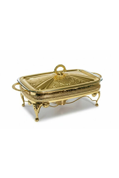 ROY KING QA 114 وعاء فرن مستطيل الشكل ذهبي 39x20x18