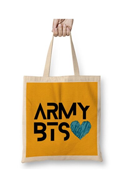 dekado حقيبة قماش ARMY BTS بمقبض طويل