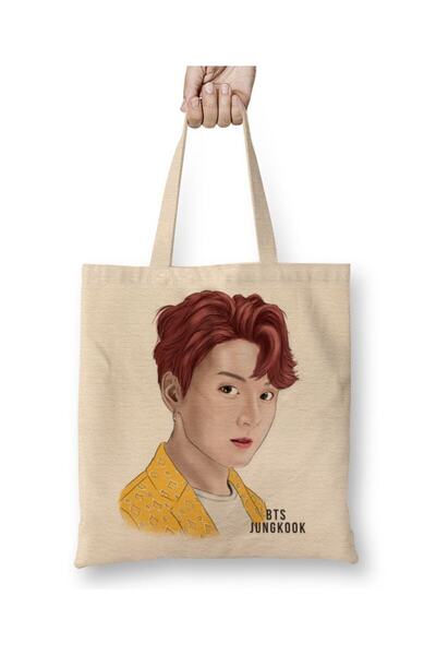 dekado حقيبة قماش BTS Jungkook 01 بمقبض طويل