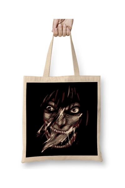 dekado Snk kyojin Titan Smile Cloth Bag Long Handle