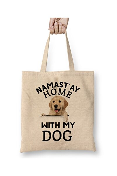 dekado Namast'ay Home With My Dog Best Dog Dad Ever Dog حقيبة حمل بمقبض طويل