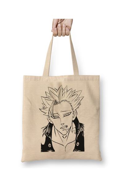 dekado حقيبة قماش Fox Sin Of Greed Ban The Seven Deadly Sins بمقبض طويل