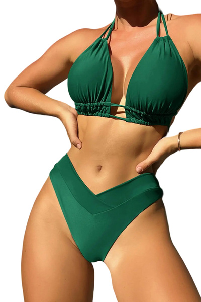 EFAYN.RO Women's swimsuit, 2 pieces, classic elegant summer model, size M, gr...