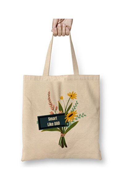 dekado SMART LIKE DAD Dad Fathers Day Gift Tote Bag Long Handle