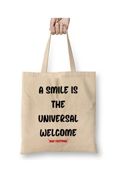 dekado حقيبة هدايا من القماش بتصميم Smile Emoji Quotes المضحكة Happy Face Lov...