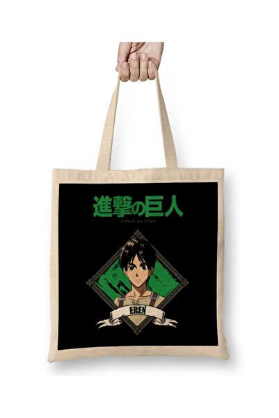dekado Attack On Titan Eren Cloth Bag Long Handle