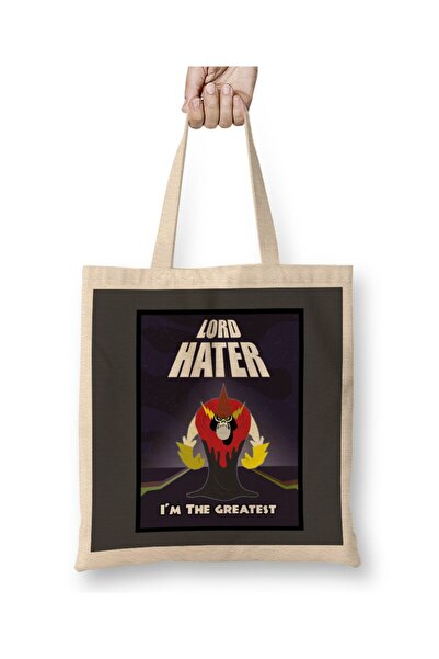 Generic Brand حقيبة قماش Lord Hater The Greatest Wander Over Yonder بمقبض طويل