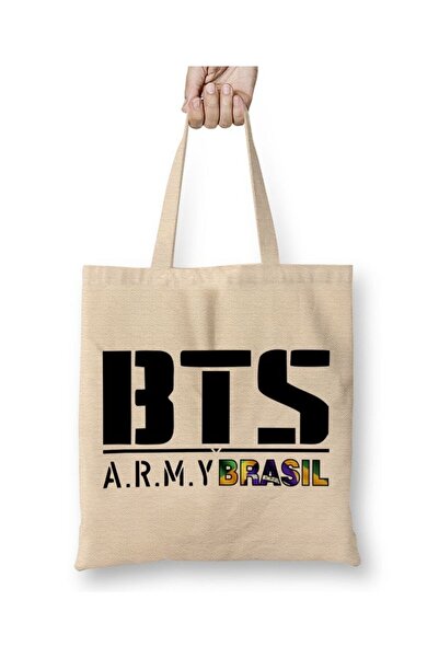 dekado حقيبة قماش BTS Army Brasil بمقبض طويل