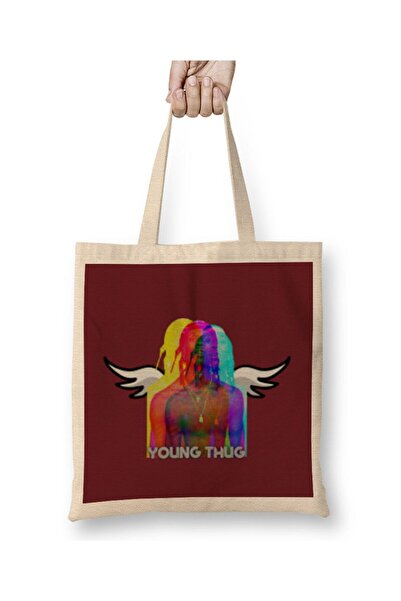 Generic Brand Young Thug Logo Drawing Art Tote Bag Long Handle