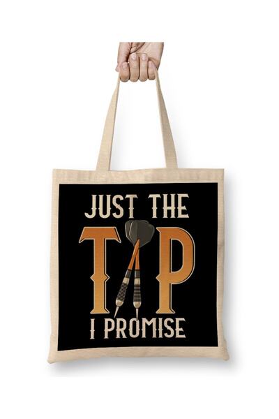 dekado حقيبة قماشية مضحكة من Just The Tip I Promise Darts Pun Dart Player بمق...