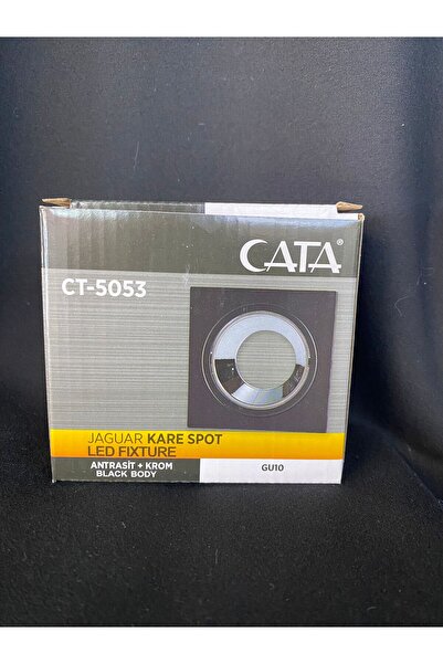Cata CT-5053 JAGUAR SİYAH-PLATİN KARE SPOT+DUY+AMPUL BEYAZ IŞIK