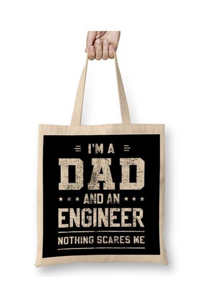 dekado Mens Dad And Engineer Funny Fathers Gift Ideas 02 Cloth Bag Long Handle