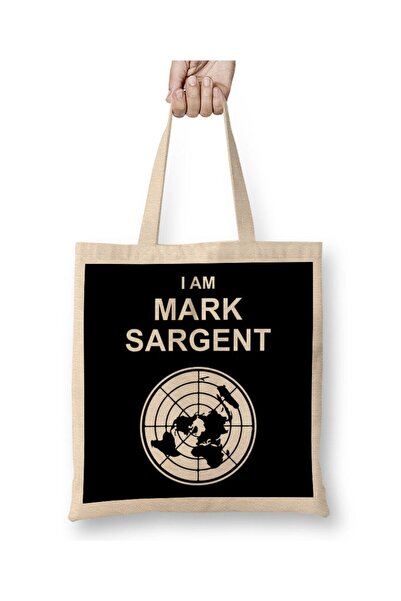 dekado I Am Mark Sargent Flat Earther Tote Bag Long Handle