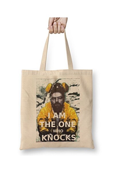 Generic Brand حقيبة قماش I Am The One Who Knocks بمقبض طويل