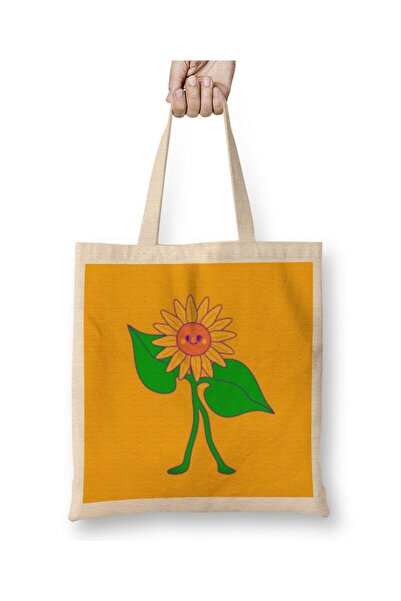 dekado Funny Gift Smile Of a Rose Artwork Cloth Bag Long Handle