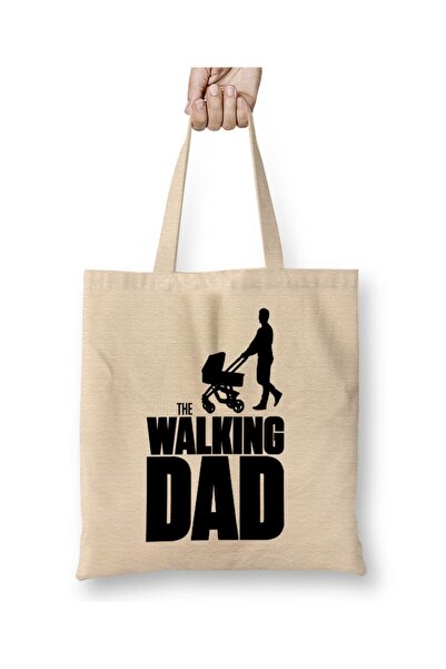 dekado حقيبة قماش للأب من Fathers Day Best Dad Ever Pointing Fingers بمقبض طويل