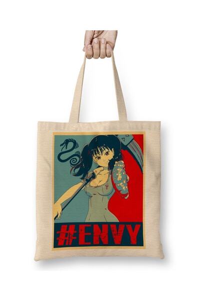 dekado The Seven Deadly Sins Envy - حقيبة قماش ديان بمقبض طويل
