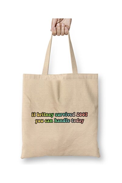 dekado نجت بريتني من عام 2007، يمكنك التعامل مع اليوم 02 حقيبة قماش ذات مقبض ...