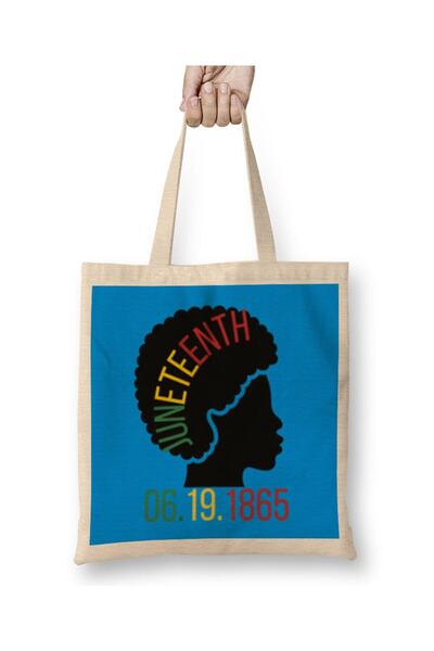 dekado Juneteenth DAY GIFS حقيبة قماش ذات مقبض طويل