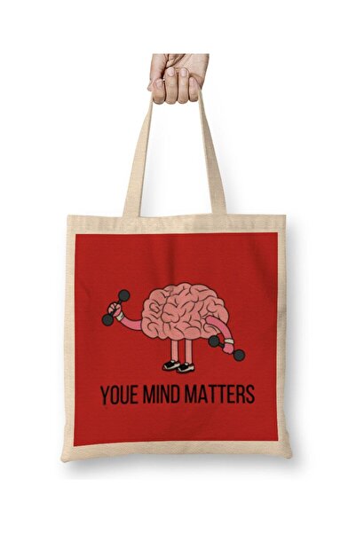 Generic Brand حقيبة قماش ذات مقبض طويل من MIND MATTERS
