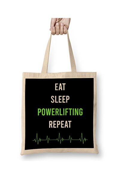 dekado Eat Sleep Repeat Powerlifting Cloth Bag Long Handle