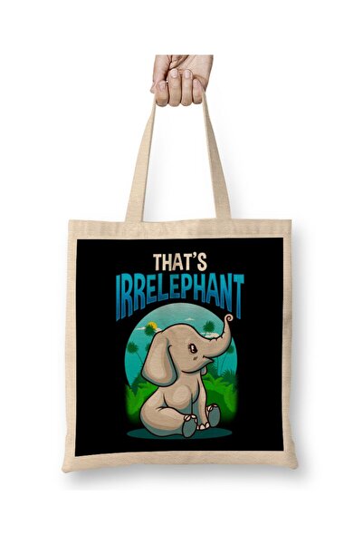 dekado Cute & Funny That Was a Close Call Dinosaur Pun Tote Bag Long Handle