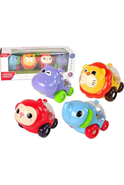 LeanToys Set de vehicule colorate cu bile