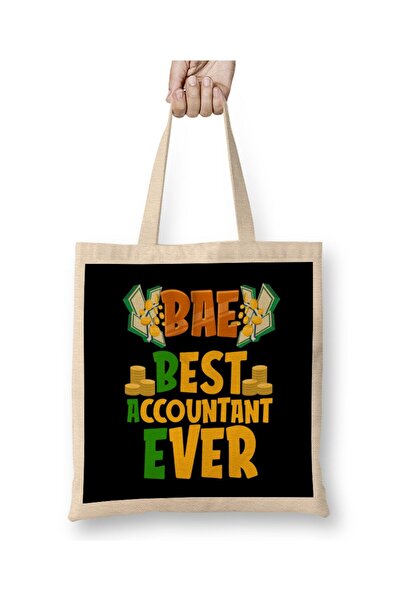 dekado حقيبة يد طويلة المقبض من BAE Best Accountant Ever Cute & Funny Accounting