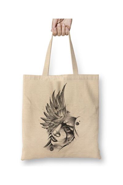 dekado Angel Sketch Cloth Bag Long Handle