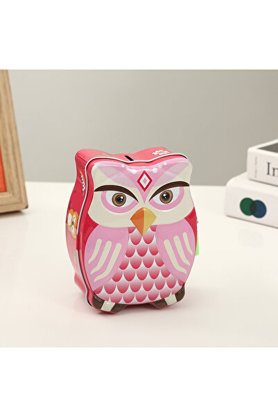 Livava حصالة نقود معدنية على شكل بومة - صندوق توفير للأطفال مع قفل ومفتاح بال...