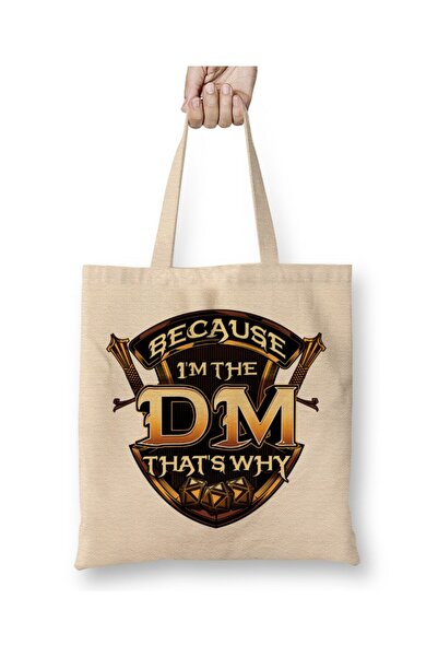 dekado لأنني DM لهذا السبب، حقيبة قماشية مضحكة لألعاب RPG بمقبض طويل