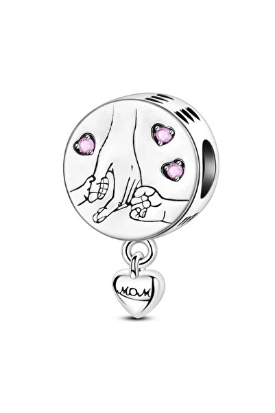 Choice7 KTC1577 New Heart-Shaped Charms 925 Sterling Silver Flower Forever Lo...