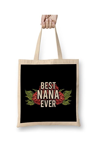 dekado حقيبة قماش لطيفة وجذابة من Best Nana Ever Grandma Gramgram بمقبض طويل