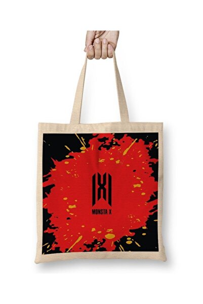dekado حقيبة قماش بشعار Monsta X New بمقبض طويل