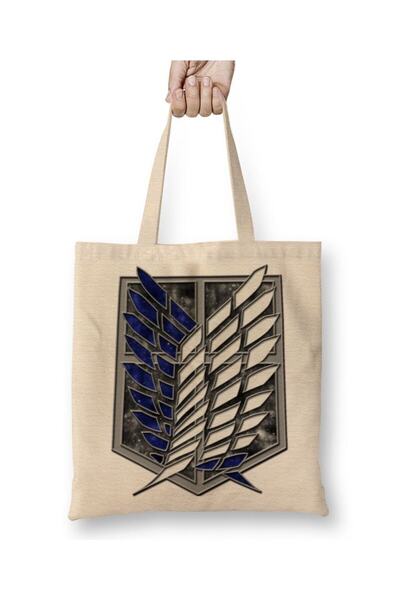 dekado Attack On Titan The Survey Corps Logo Cloth Bag Long Handle
