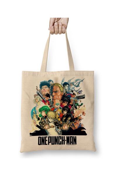 dekado One Punch Man Saitama Genos Tote Bag Long Handle