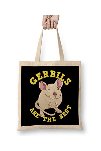 dekado حقيبة قماش لطيفة ومضحكة من Gerbils Are The Best Pet Owners بمقبض طويل