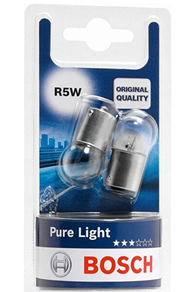 Bosch R5W Pure Light 12V 5W BA15s 2'li Ampul Park Stop Geri Vites Ampulü