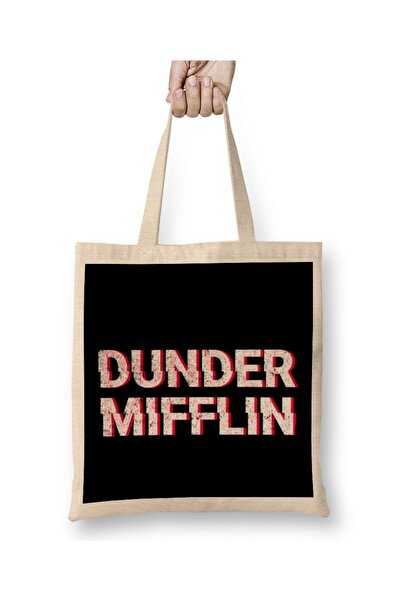 dekado Dunder Mifflin Glitch Tote Bag Long Handle