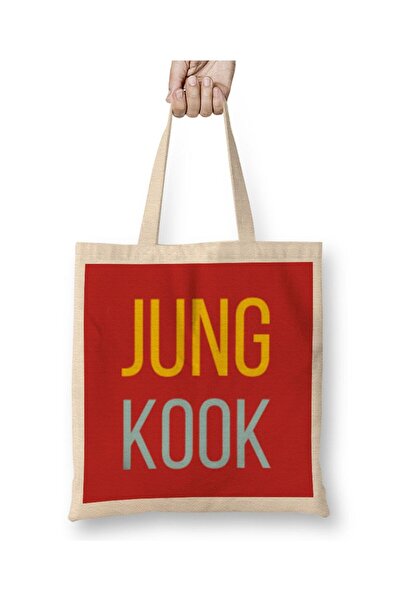 dekado نحن نحبك JUNGKOOK BTS ARMY FANS GIFTS حقيبة قماشية ذات مقبض طويل