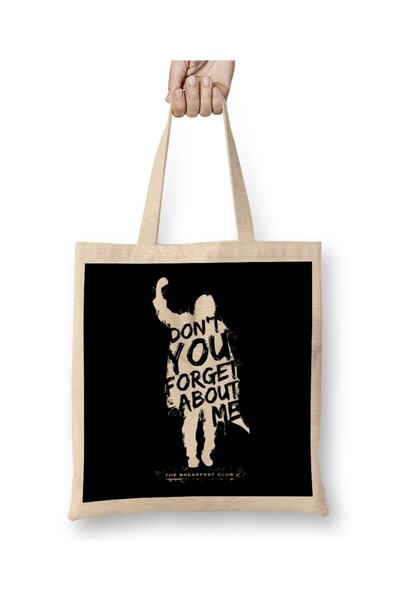 dekado Breakfast Club Don't You Forget About Me Text Cloth Bag Long Handle