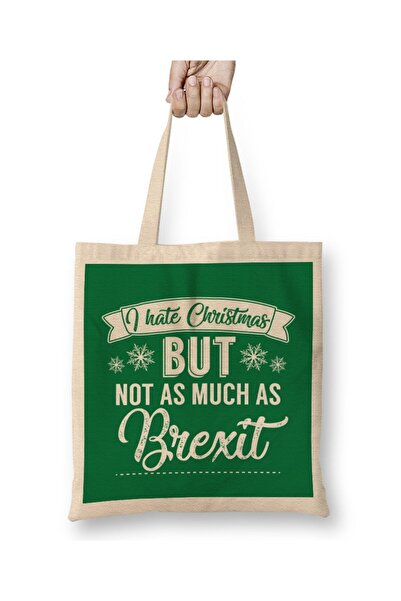 dekado أنا أكره عيد الميلاد ولكن ليس كثيرًا مثل حقيبة حمل Brexit ذات المقبض ا...