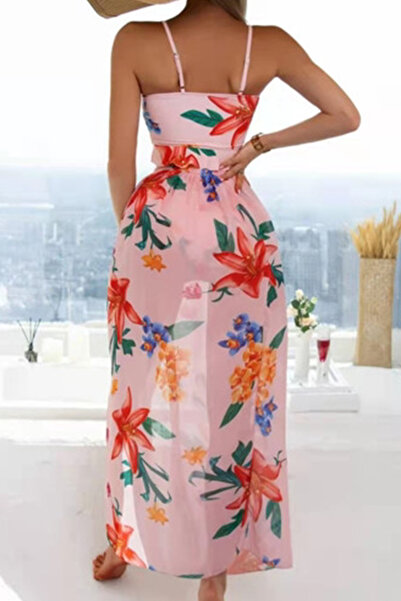EFAYN.RO Costum de baie dama, 3 piese, model vesel cu imprimeu floral, multicolor, EFAYN