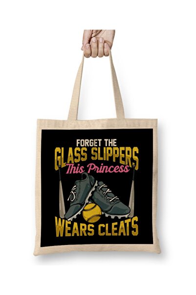 Generic Brand حقيبة قماش بمقبض طويل من Forget Glass Slippers This Princess Wears