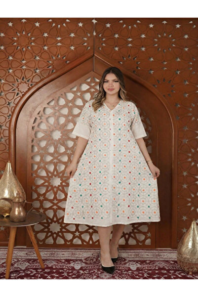 AFandina Soft Embroidered Midi Abaya - a Distinctive Style for Every Occasion